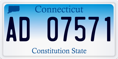 CT license plate AD07571