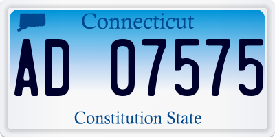 CT license plate AD07575