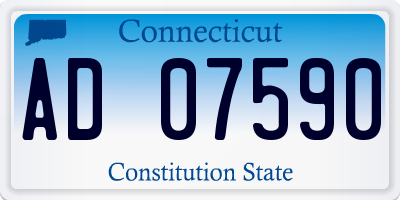 CT license plate AD07590