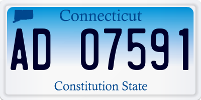 CT license plate AD07591