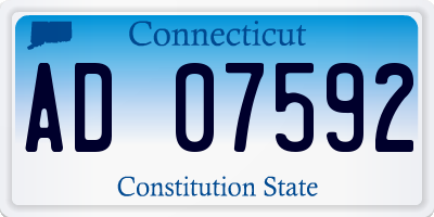 CT license plate AD07592