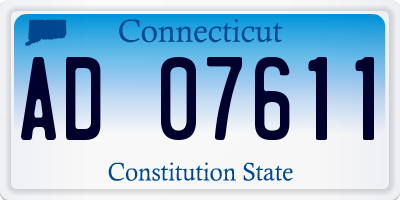 CT license plate AD07611