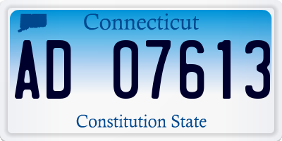 CT license plate AD07613