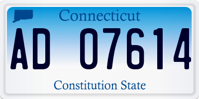 CT license plate AD07614