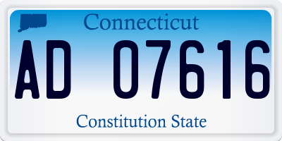 CT license plate AD07616