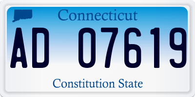 CT license plate AD07619