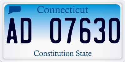 CT license plate AD07630