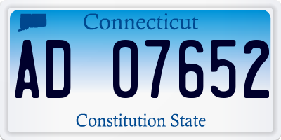 CT license plate AD07652