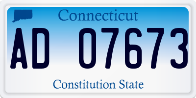 CT license plate AD07673