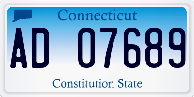 CT license plate AD07689
