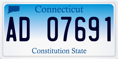 CT license plate AD07691