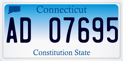CT license plate AD07695