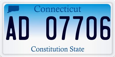 CT license plate AD07706