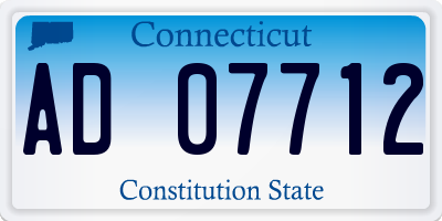 CT license plate AD07712