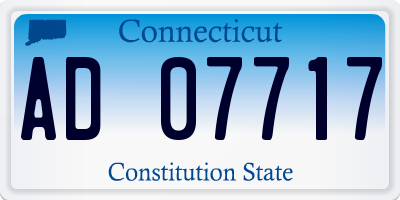 CT license plate AD07717