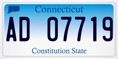 CT license plate AD07719