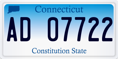 CT license plate AD07722