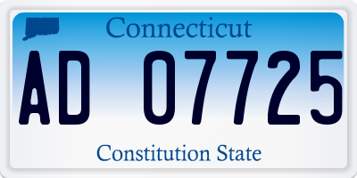 CT license plate AD07725