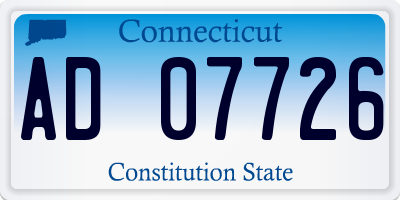 CT license plate AD07726