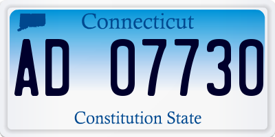 CT license plate AD07730