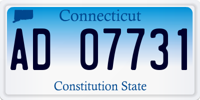 CT license plate AD07731