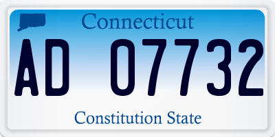 CT license plate AD07732
