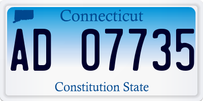 CT license plate AD07735