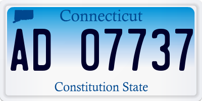 CT license plate AD07737
