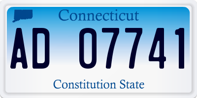 CT license plate AD07741