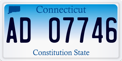 CT license plate AD07746