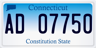 CT license plate AD07750