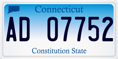 CT license plate AD07752