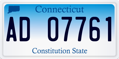 CT license plate AD07761