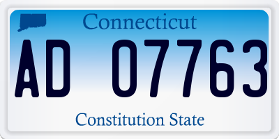 CT license plate AD07763