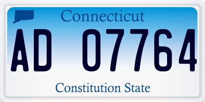 CT license plate AD07764