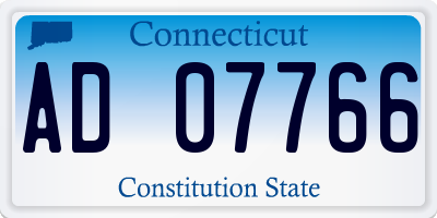 CT license plate AD07766