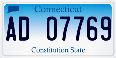 CT license plate AD07769