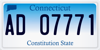 CT license plate AD07771