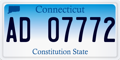 CT license plate AD07772