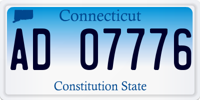 CT license plate AD07776