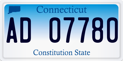 CT license plate AD07780