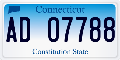 CT license plate AD07788