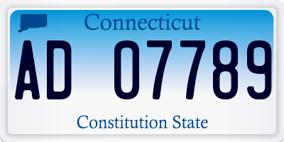 CT license plate AD07789