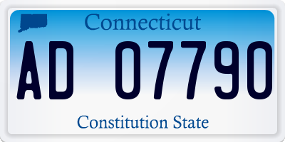 CT license plate AD07790