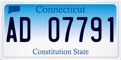 CT license plate AD07791