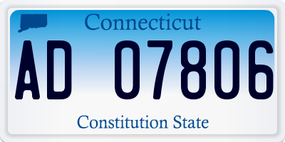 CT license plate AD07806
