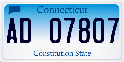 CT license plate AD07807