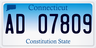 CT license plate AD07809
