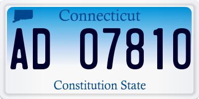 CT license plate AD07810