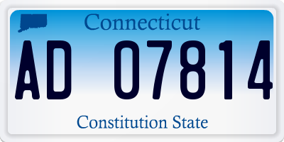 CT license plate AD07814